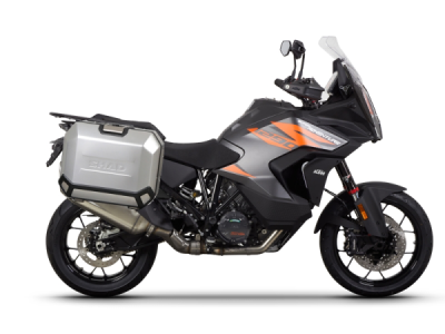 Kompletní sada bočních hliníkových kufrů SHAD 130.kitTERRAside-22 TERRA 36L/47L, včetně montážní sady SHAD KTM Super Adventure 1290 (R, S)