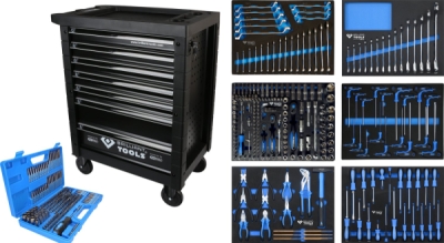Dílenský vozík se 7 zásuvkami a 473 ks nářadí BRILLIANT Tools BT153473