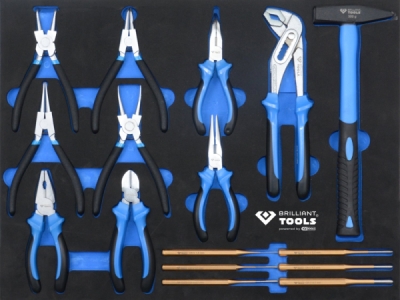 Dílenský vozík se 7 zásuvkami a 473 ks nářadí BRILLIANT Tools BT153473
