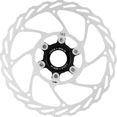 Kotouč brzdový FORCE 180 mm, CENTER LOCK, stříbrný