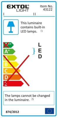Reflektor LED, nabíjecí s podstavcem, 800lm, Li-ion EXTOL LIGHT