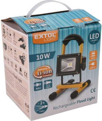 Reflektor LED, nabíjecí s podstavcem, 800lm, Li-ion EXTOL LIGHT