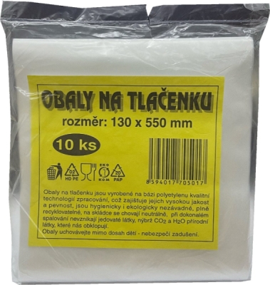 Obaly na tlačenku 130x550 mm 10 ks