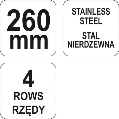 Kartáč drátěný ruční 260 mm Yato YT-6338
