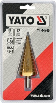 Stupňovitý kuželový vrták 6-38mm Yato YT-44740