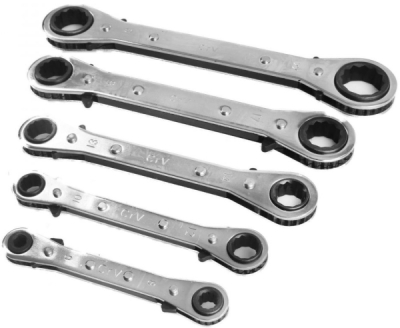 Ploché ráčnové klíče 5ks 6-22mm MAR-POL M58600