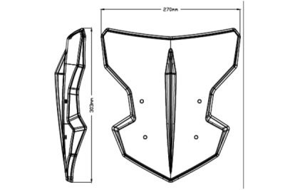 Plexi štít PUIG NEW. GEN SPORT 20285H kouřová