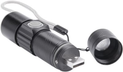 Svítilna 150lm, zoom, USB nabíjení, XPE 3W LED EXTOL LIGHT