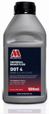 Brzdová kapalina Millers Oils Universal Brake Fluid DOT4, 500ml