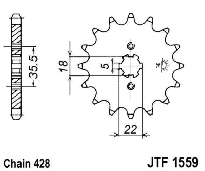 Řetězové kolečko JT JTF 1559-14 14 zubů, 428