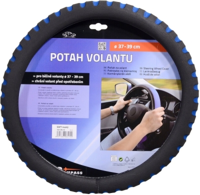 Compass potah volantu soft modrý