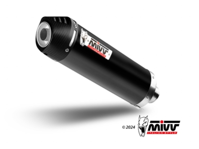 Koncovka výfuku MIVV OVAL S.042.LVC Black Stainless Steel with carbon cap