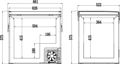 Autolednička chladicí box Compass BIG FRIDGE kompresor 60l 230/24/12V -20°C