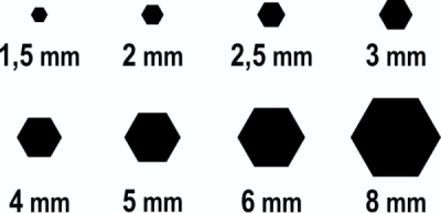 Compass imbus sada 8ks 1,5-8mm