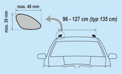 Compass příčný nosník zamykací hliníkový 135cm alu-pro