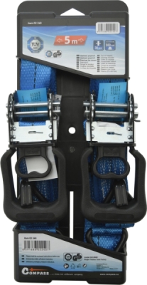 Compass popruh s ráčnou a háky 2ks 400dan 32mm x 4,90m tüv