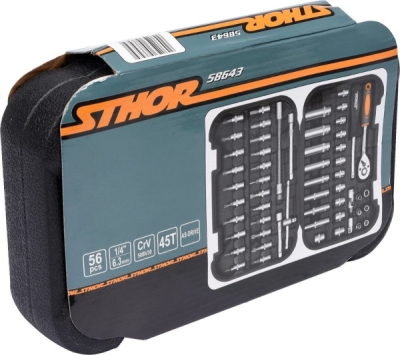 Sada nářadí gola 1/4" Sthor 56 kusů