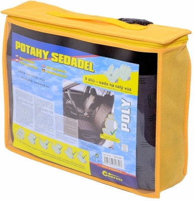 Potahy sedadel sada 9ks POLY šedé AIRBAG Compass
