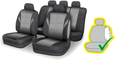 Potahy sedadel sada 9ks POLY šedé AIRBAG Compass