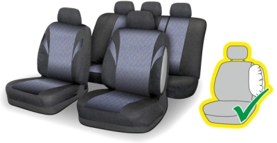 Potahy sedadel sada 9ks POLY barevné AIRBAG Compass