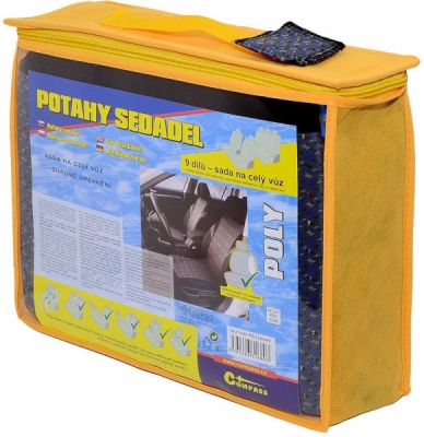 Potahy sedadel sada 9ks POLY barevné AIRBAG Compass
