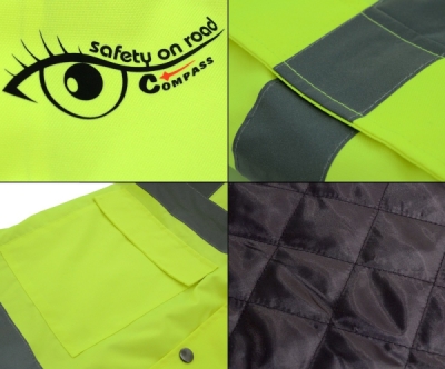 Compass bunda s kapucí reflexní safety xl