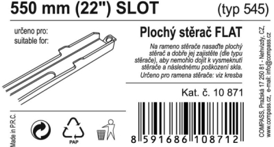 Stěrač FLAT BULK (SLOT) 22"/550mm Compass