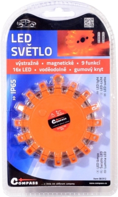 Světlo výstražné LED 9 funkcí Compass