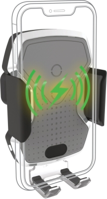 Compass držák telefonu LUKE-X bezdrátové nabíjení 10W silver