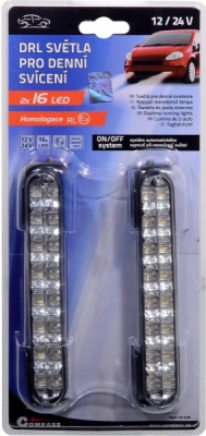 Světla denního svícení RL hom. 16LED on/off systém Compass