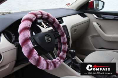 Potah volantu LEMUR růžový Compass