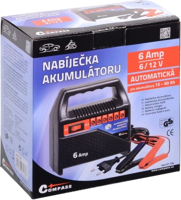 Compass nabíječka 6Amp 6/12V TÜV/GS/CE