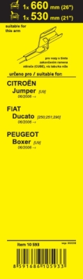 Stěrače FLAT SET (CUBE) 660+530mm Compass