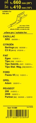 Stěrače FLAT SET (CUBE) 660+410mm Compass
