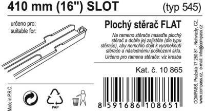 Stěrač FLAT BULK (SLOT) 16"/410mm Compass