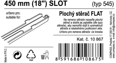 Stěrač FLAT BULK (SLOT) 18"/450mm Compass