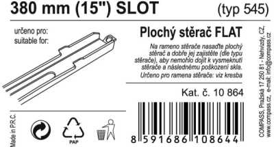 Stěrač FLAT BULK (SLOT) 15"/380mm Compass