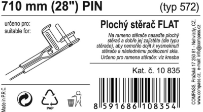 Stěrač FLAT BULK (PIN) 28"/710mm Compass
