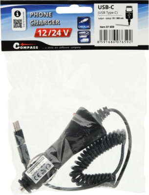 Compass nabíječka telefonu 12/24V MICRO USB/USB-C