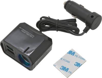Compass adaptér s kabelem 12V + 2x USB 2400mA SELECT