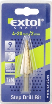 EXTOL CRAFT vrták stupňovitý, ∅4-20mm, 20053