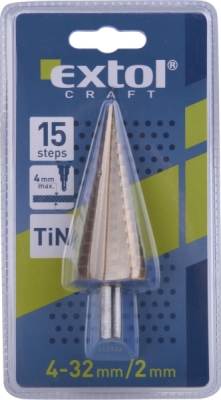 EXTOL CRAFT vrták stupňovitý, ∅4-32mm, 20055