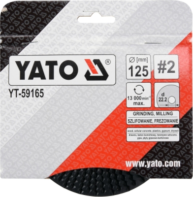 Rotační rašple úhlová 125 mm typ 2 Yato YT-59165