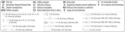 Gola sada STHOR 1/4" 42 ks Sthor TO-58641
