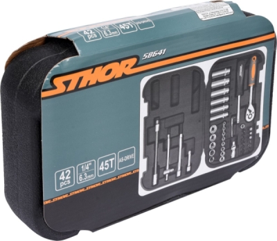 Gola sada STHOR 1/4" 42 ks Sthor TO-58641