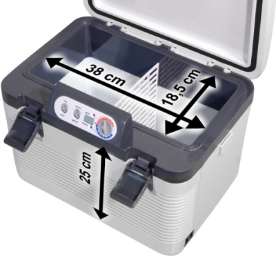 Autolednička chladicí box Compass 19l 12/24/220V double