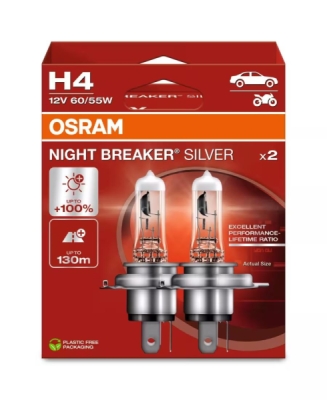 Žárovka Osram H4, Night Breaker Silver 64193NBS-2HB