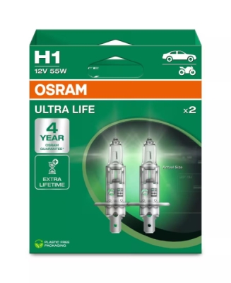 Žárovka Osram H1, Ultra Life 64150ULT-2HB