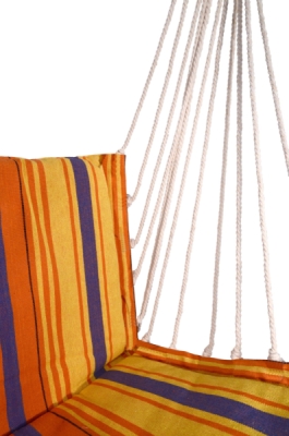Houpací síť k sezení 95x50cm červeno-oranžová Cattara 13561