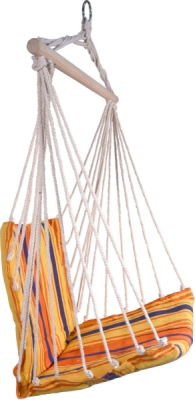 Houpací síť k sezení 95x50cm červeno-oranžová Cattara 13561
